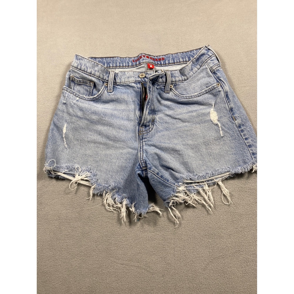 Lucky Brand Jeans Womens 8 Light Blue Short High Rise 90s Midi Short Light Wash